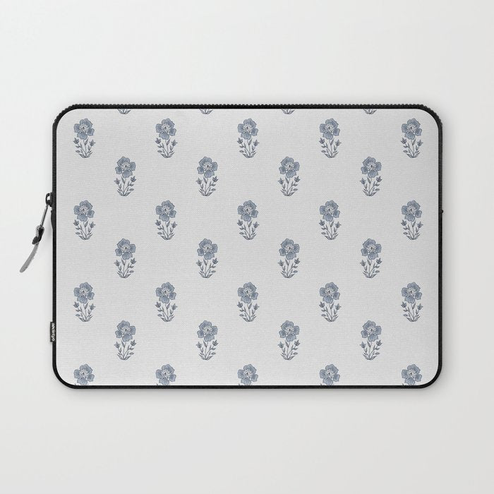 Hydrangea Block Print Laptop Sleeve Gallery Image 1