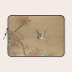 16th Century Japanese Bird and Peony Edo Era Painting Laptop Sleeve Gallery Image 1