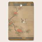 16th Century Japanese Bird and Peony Edo Era Painting Cutting Board Gallery Image 1