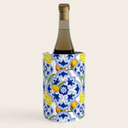 Summer citrus ,floral Mediterranean style ,lemon fruit pattern  Wine Chiller Gallery Image 1