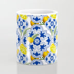 Summer citrus ,floral Mediterranean style ,lemon fruit pattern  Coffee Mug Gallery Image 4