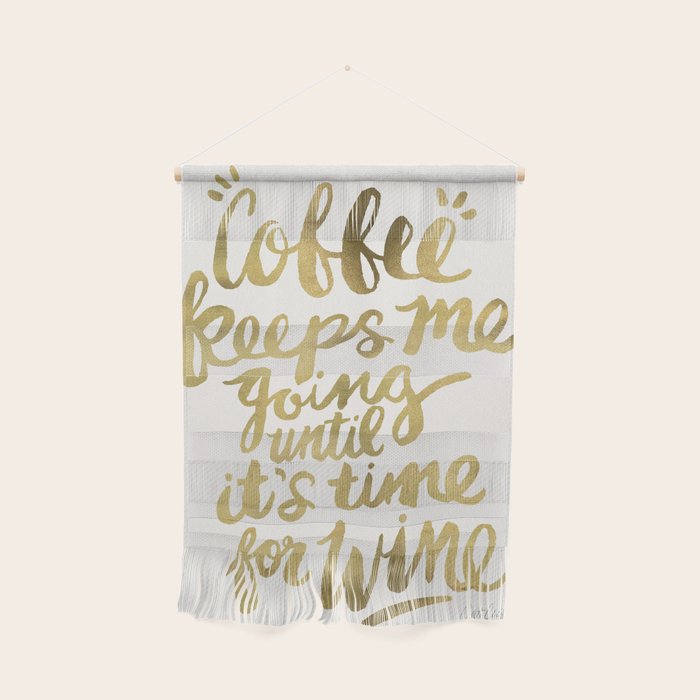 Coffee & Wine - Gold Wall Hanging Gallery Image 1
