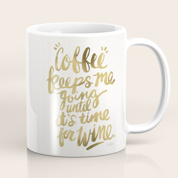 Coffee & Wine - Gold Coffee Mug Gallery Image 1