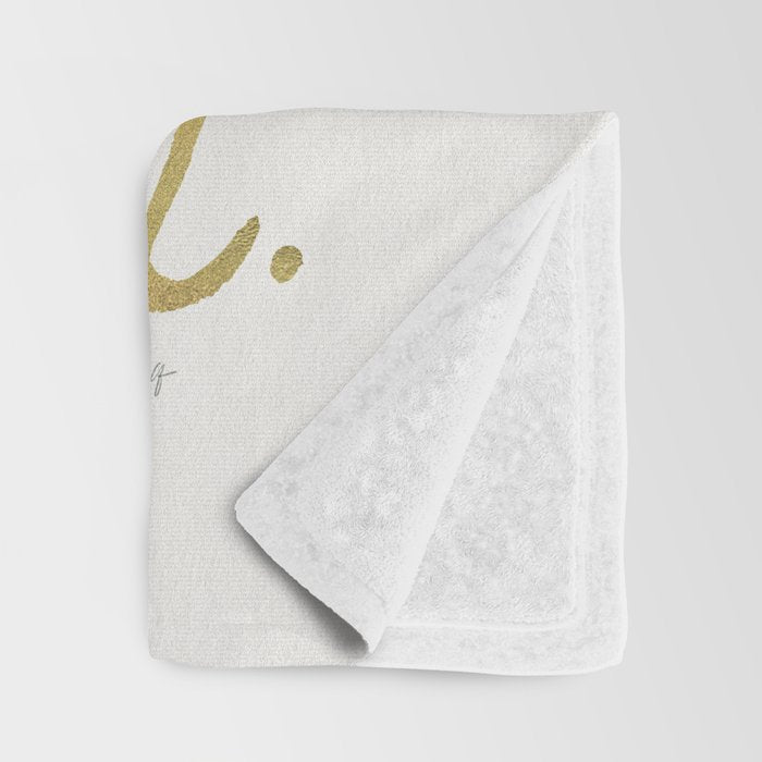 Coffee & Wine - Gold Throw Blanket Gallery Image 3