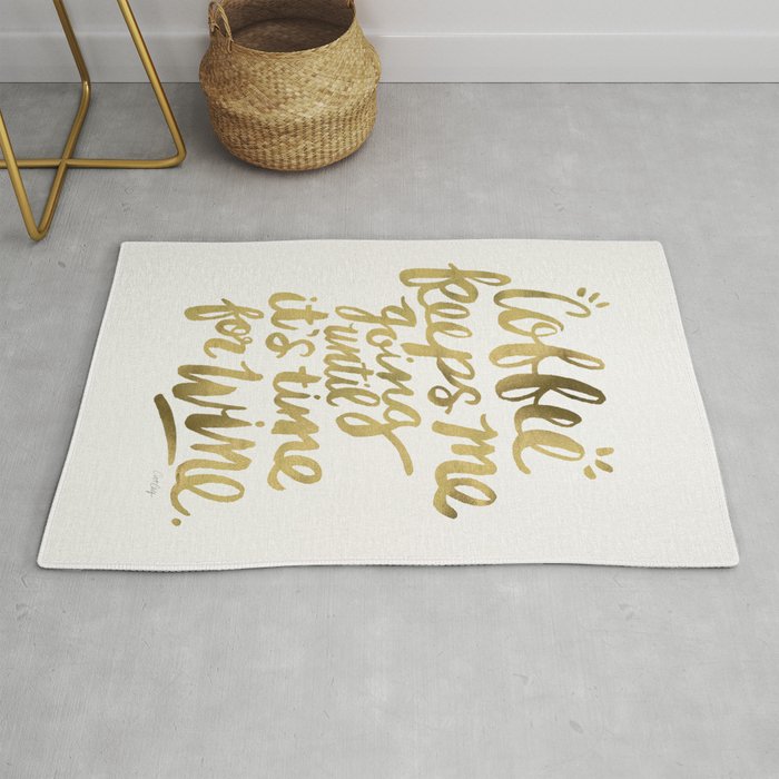Coffee & Wine - Gold Rug Gallery Image 1