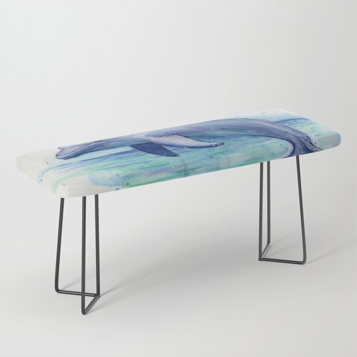 Dolphin Watercolor Sea Creature Animal Bench Gallery Image 1