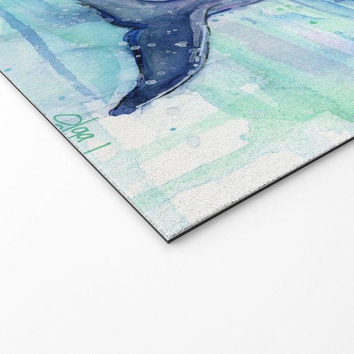Dolphin Watercolor Sea Creature Animal Welcome Mat Gallery Image 2
