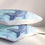 Dolphin Watercolor Sea Creature Animal Pillow Sham Gallery Image 3