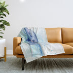 Dolphin Watercolor Sea Creature Animal Throw Blanket Gallery Image 1