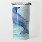 Dolphin Watercolor Sea Creature Animal Travel Mug Gallery Image 2
