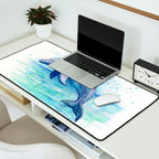 Dolphin Watercolor Sea Creature Animal Desk Mat Gallery Image 2