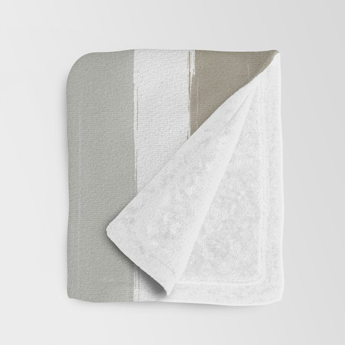 Blue & Taupe Stripes Throw Blanket Gallery Image 3