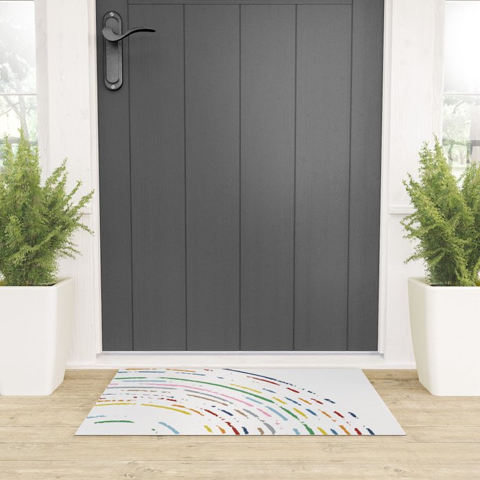 Rainbow Part Disc Welcome Mat Gallery Image 3