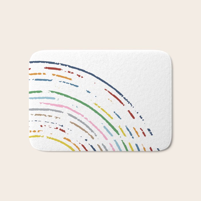 Rainbow Part Disc Bath Mat Gallery Image 1