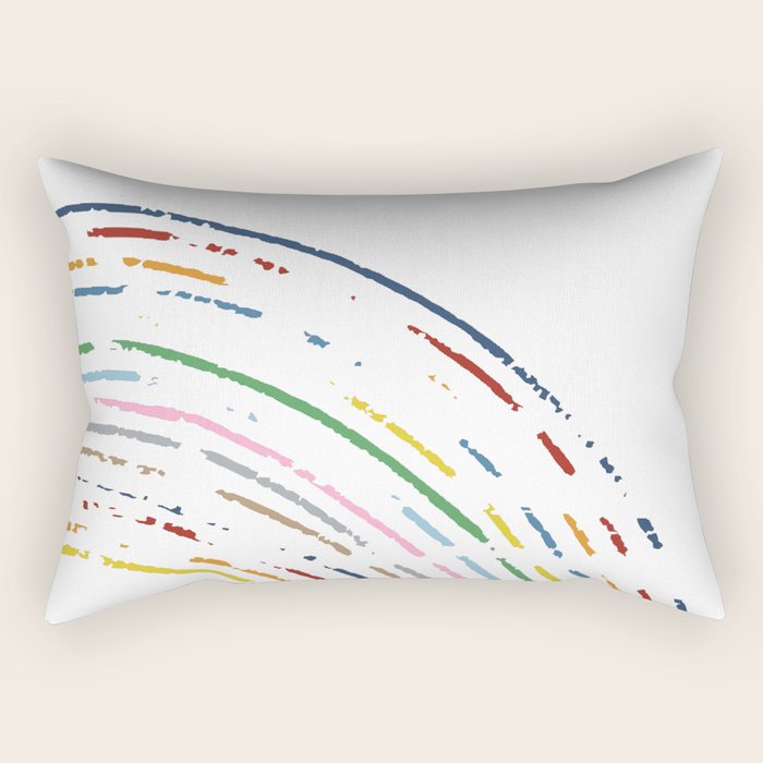 Rainbow Part Disc Rectangular Pillow Gallery Image 1