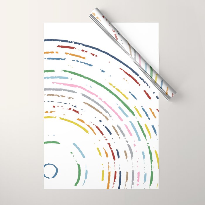 Rainbow Part Disc Wrapping Paper Gallery Image 1