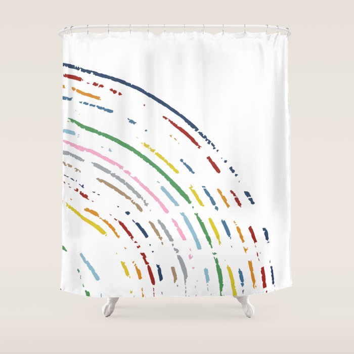 Rainbow Part Disc Shower Curtain Gallery Image 1