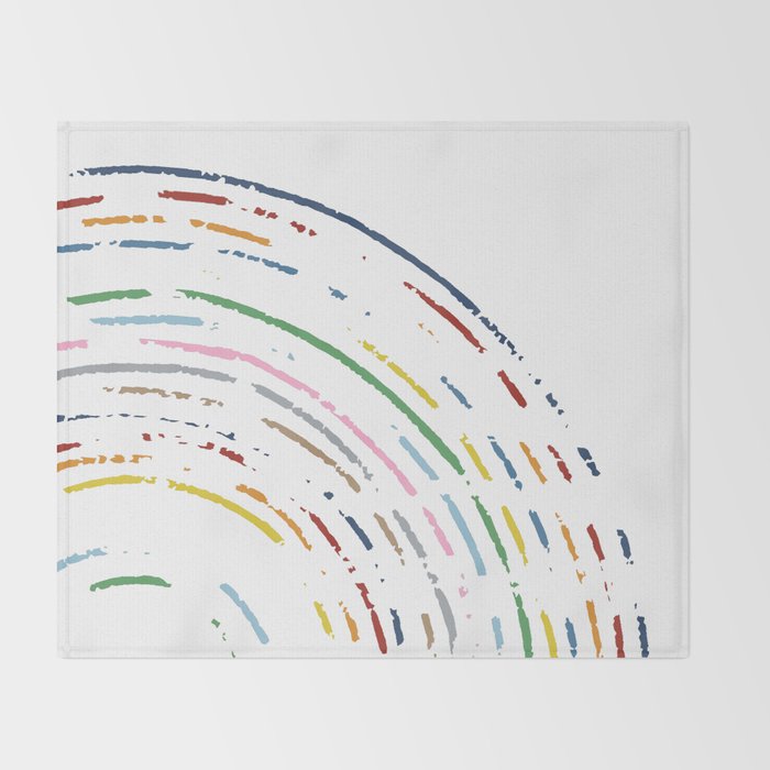 Rainbow Part Disc Throw Blanket Gallery Image 2