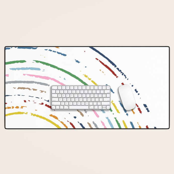 Rainbow Part Disc Desk Mat Gallery Image 1