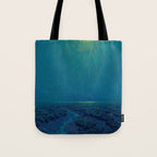 Granville Redmond-Moonlight on the Marsh Oil Painting Tote Bag Gallery Image 1