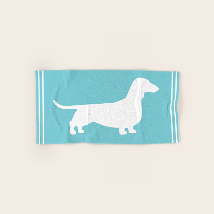 Dachshund Silhouette(s) Wiener Dog Bath Towel Gallery Image 1