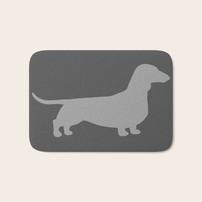 Dachshund Silhouette(s) Wiener Dog Bath Mat Gallery Image 1