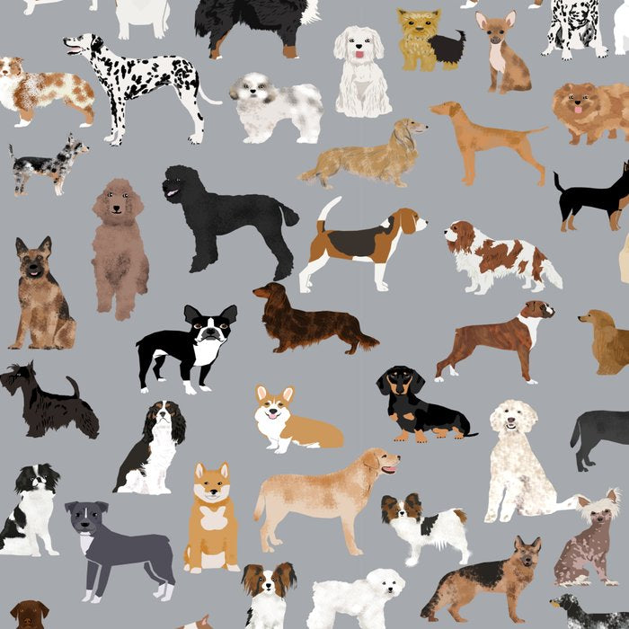 Mixed Dog lots of dogs dog lovers rescue dog art print pattern grey poodle shepherd akita corgi Coffee Mug Gallery Image 2