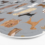 Mixed Dog lots of dogs dog lovers rescue dog art print pattern grey poodle shepherd akita corgi Bath Mat Gallery Image 3
