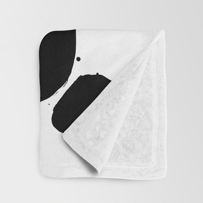 Ink Pond White Background Throw Blanket Gallery Image 3