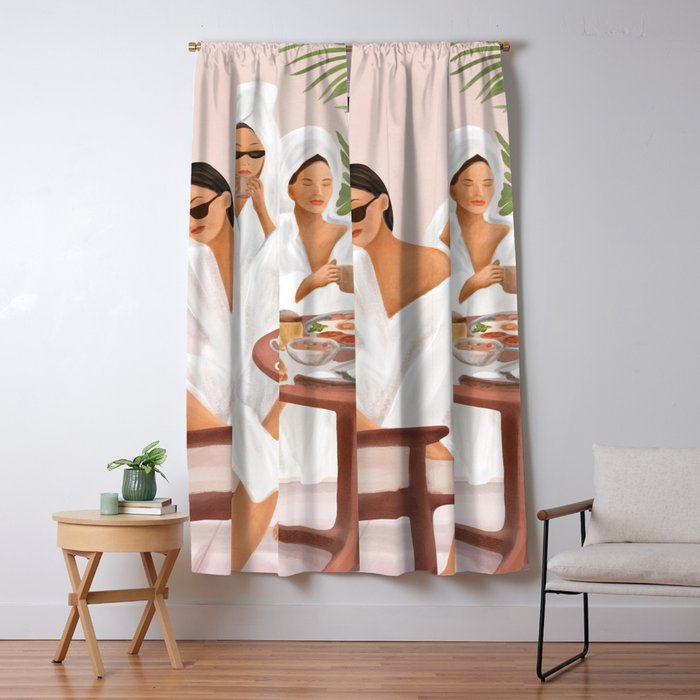 Weekend morning with friends Window Curtain Gallery Image 5