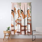 Weekend morning with friends Window Curtain Gallery Image 5