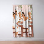 Weekend morning with friends Window Curtain Gallery Image 3
