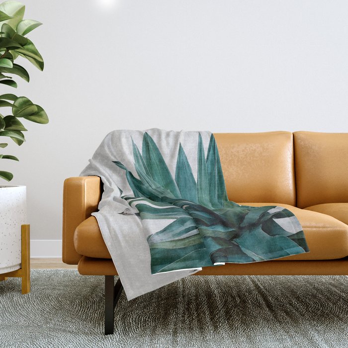Agave Cactus Throw Blanket Gallery Image 1