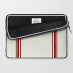 Vintage Country French Grainsack Red Stripes Creme Background Laptop Sleeve Gallery Image 2