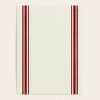 Vintage Country French Grainsack Red Stripes Creme Background Poster Gallery Image 4