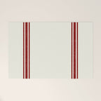 Vintage Country French Grainsack Red Stripes Creme Background Welcome Mat Gallery Image 1