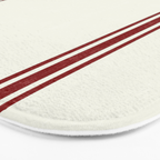 Vintage Country French Grainsack Red Stripes Creme Background Bath Mat Gallery Image 3