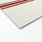 Vintage Country French Grainsack Red Stripes Creme Background Welcome Mat Gallery Image 2