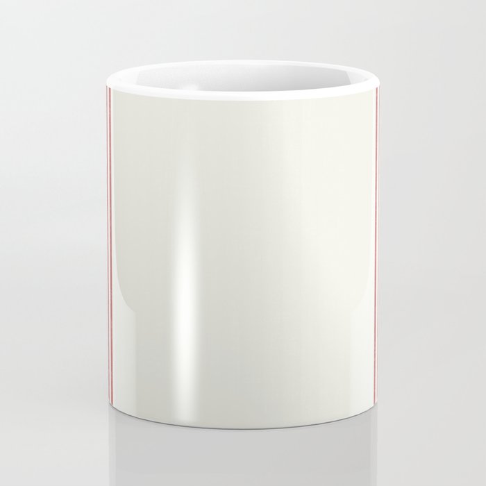 Vintage Country French Grainsack Red Stripes Creme Background Coffee Mug Gallery Image 4