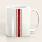 Vintage Country French Grainsack Red Stripes Creme Background Coffee Mug Gallery Image 1