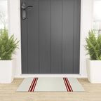Vintage Country French Grainsack Red Stripes Creme Background Welcome Mat Gallery Image 3