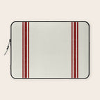Vintage Country French Grainsack Red Stripes Creme Background Laptop Sleeve Gallery Image 1