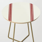 Vintage Country French Grainsack Red Stripes Creme Background Side Table Gallery Image 2