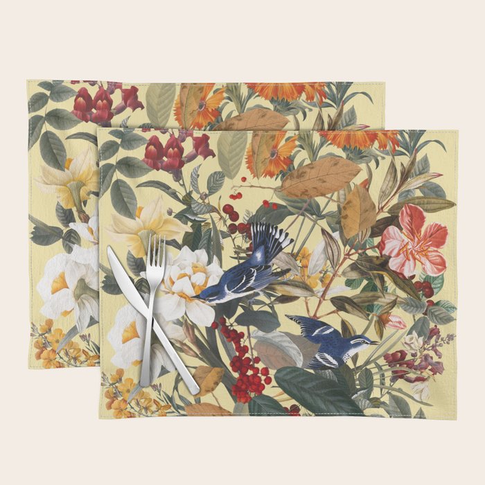 Floral and Birds XXIX Placemat Gallery Image 1
