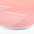 Pink steps of Muralla Roja Spain | Andalusia travel photography art pastel colored poster Bath Mat Gallery Image 3