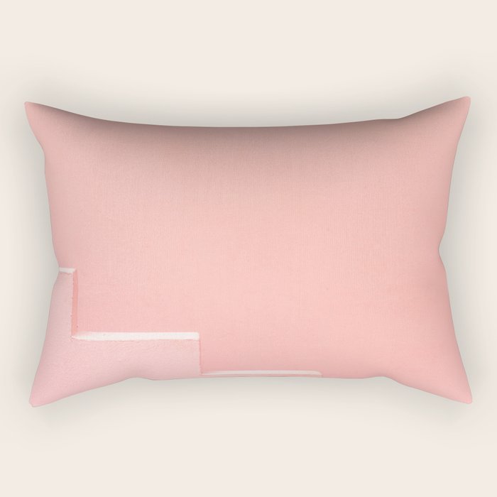 Pink steps of Muralla Roja Spain | Andalusia travel photography art pastel colored poster Rectangular Pillow Gallery Image 2