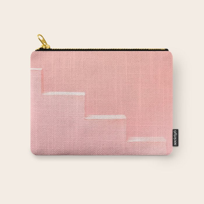 Pink steps of Muralla Roja Spain | Andalusia travel photography art pastel colored poster Carry All Pouch Gallery Image 1