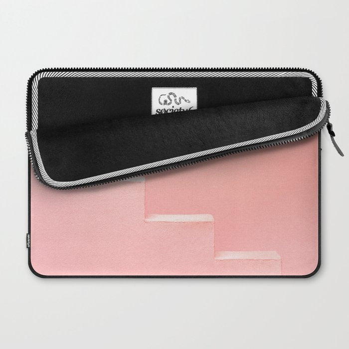 Pink steps of Muralla Roja Spain | Andalusia travel photography art pastel colored poster Laptop Sleeve Gallery Image 2