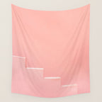 Pink steps of Muralla Roja Spain | Andalusia travel photography art pastel colored poster Wall Tapestry Gallery Image 4