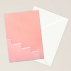 Pink steps of Muralla Roja Spain | Andalusia travel photography art pastel colored poster Stationery Card Gallery Image 2
